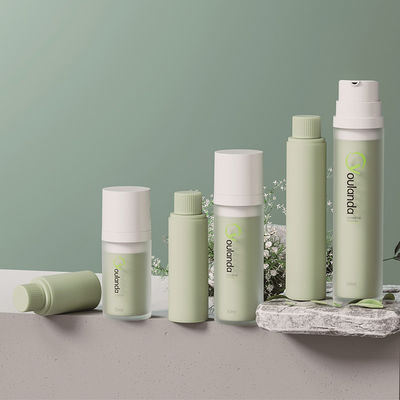 شراء قنينة بدون هواء مستحضر للجسم PET 50ml قنينة مضخة بدون هواء مجموعة من البلاستيك تعبئة العناية بالبشرة قابلة لإعادة التدوير online manufacture