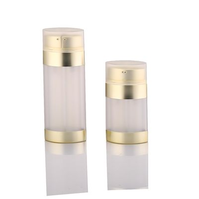زجاجة بدون هواء 30ml 60ml حجرة مزدوجة حاويات مستحضرات التجميل البلاستيكية ODM زجاجة مستحضرات التجميل الفراغية