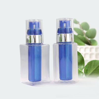 30 مل 90 مل قنينة مضخة المستحضر PETG قنينة مستحضر بلاستيكية ذات غرفة مزدوجة